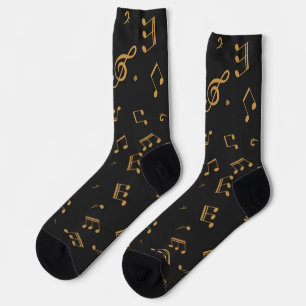Music pattern socks