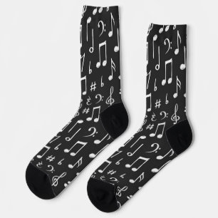 Music pattern socks