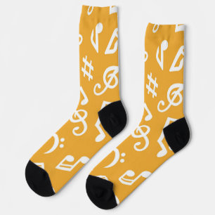 Music pattern socks