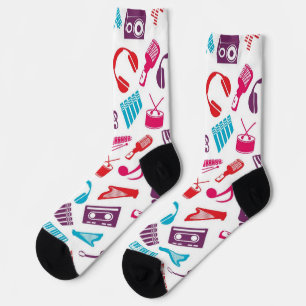 Music pattern socks