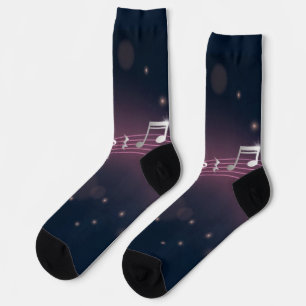 Music pattern socks