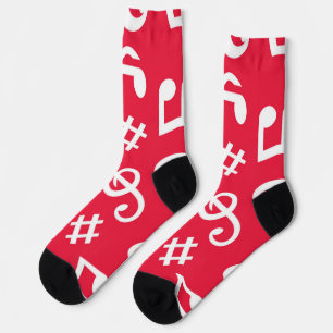 Music pattern socks