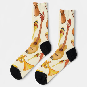 Music pattern socks