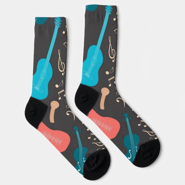 Music pattern socks (Right)