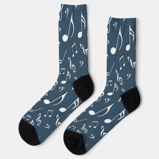 Music pattern socks (Left)