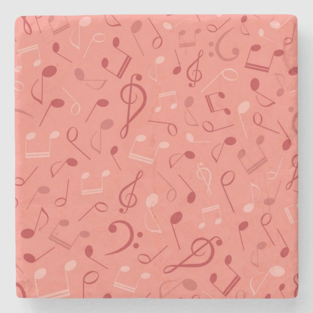 Music pattern stone coaster (Front)