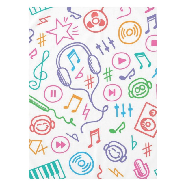Music pattern tablecloth (Front)