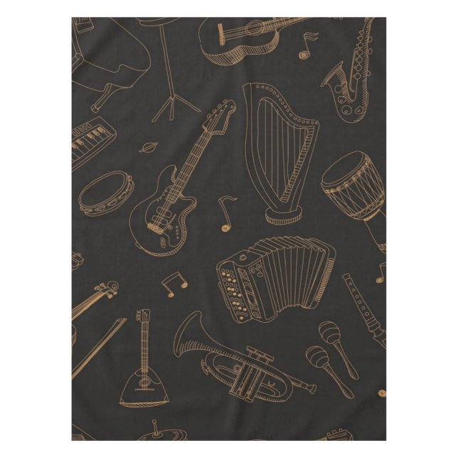 Music pattern tablecloth (Front)