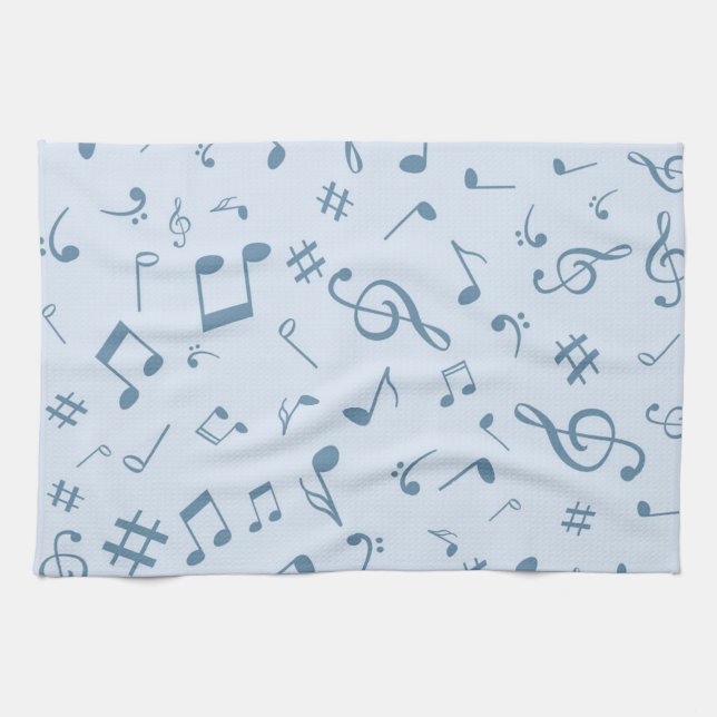 Music pattern tea towel (Horizontal)