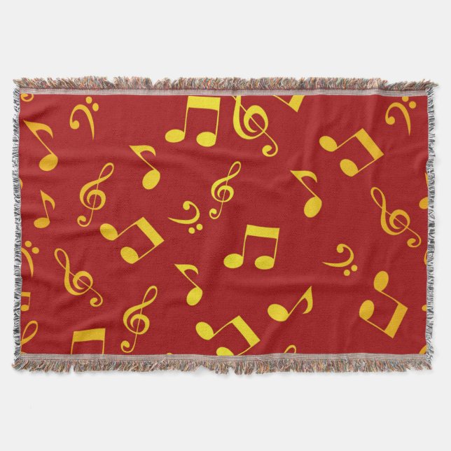 Music pattern throw blanket (Front)