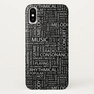 MUSIC pattern word cloud Case-Mate iPhone Case