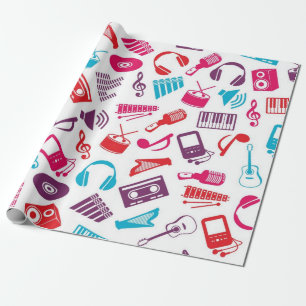 Music pattern wrapping paper