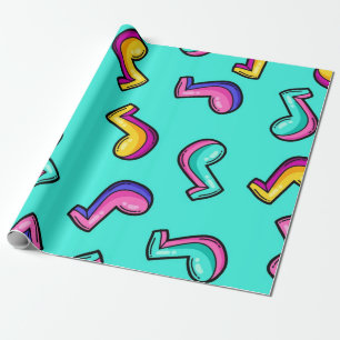 Music pattern wrapping paper