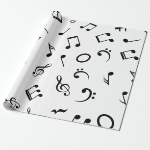 Music pattern wrapping paper