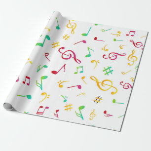 Music pattern wrapping paper