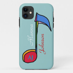 music personalised name and initials Case-Mate iPhone case