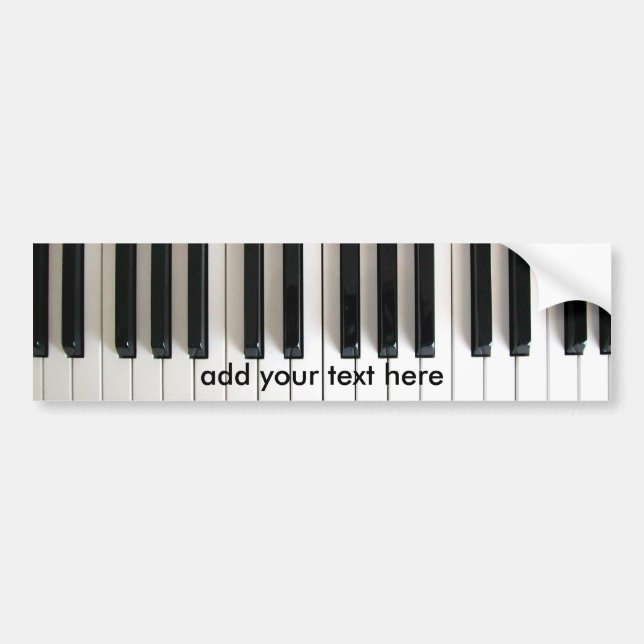 music piano bumper sticker (Front)