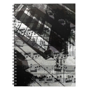 music, piano decor (10) notebook