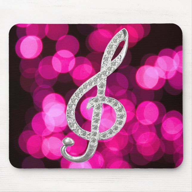 Music Piano Gclef Mouse Pad (Front)
