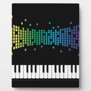 Music piano instrumental keyboard multicolored plaque