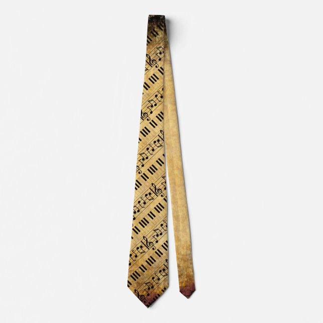 Music Piano Keyboard Tie (Front)