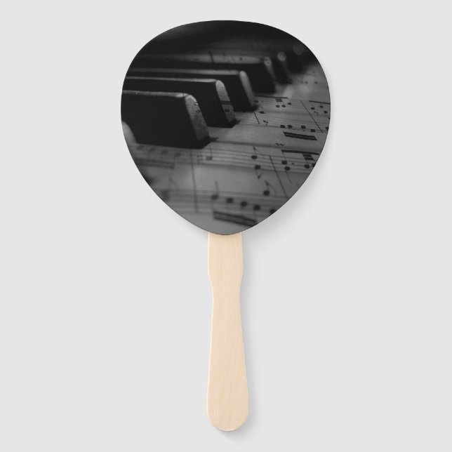  Music Piano Keys Hand Fan (Front)