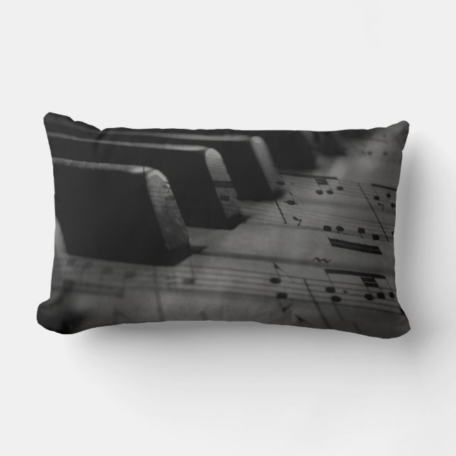  Music Piano Keys Lumbar Cushion (Front)