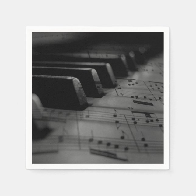  Music Piano Keys Napkin (Front)