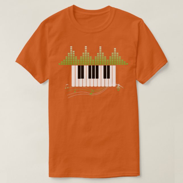 Music Piano Sheet Music Beat  T-Shirt (Design Front)