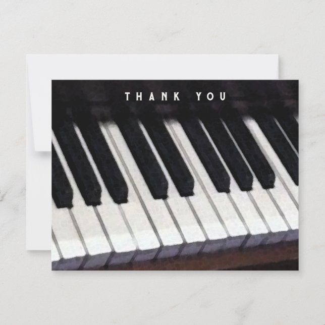 Music Piano Thank You Note (Front)