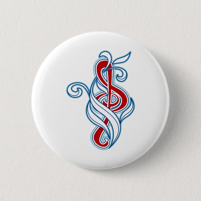 Music Picker 6 Cm Round Badge (Front)