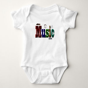 Music Picture Logo With Instruments, Baby Bodysuit
