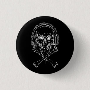 Music Pirate And Proud - X-Ray 3 Cm Round Badge