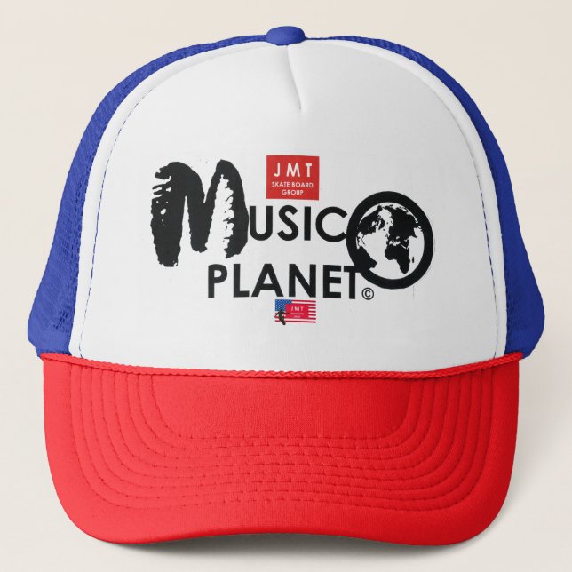 MUSIC PLANET USA. Trucker Hat (Front)