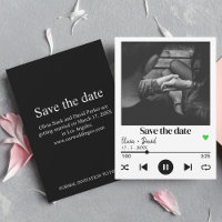 Music Player Album Cover Photo Song Save the Date