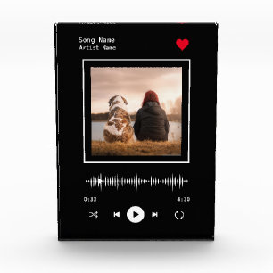 Music Player Artist and Song Personalised Photo Block