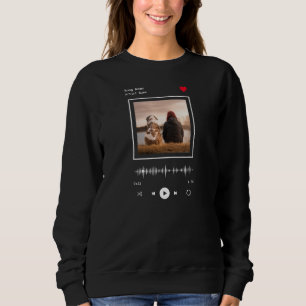 Music Player Artist and Song Personalised Photo Sweatshirt