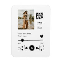 Music player personalised couple love q r code tex