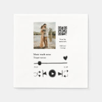 Music player personalised couple love q r code tex