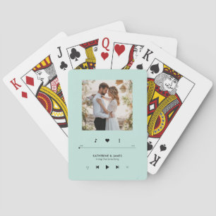 Music Player Photo Frame Personalised Playing Cards