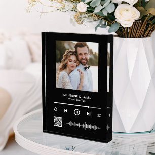 Music Player Photo Frame With Personalised QR Code Block