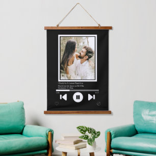 Music Player Photo Personalised Hanging Tapestry
