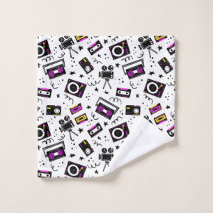 Music player,tape recorder,videotape,movie camera, wash cloth