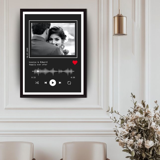 Music Player Wedding Engagement Poster (Creator Uploaded)