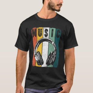 Music Producer Dj Retro Headphones T-Shirt