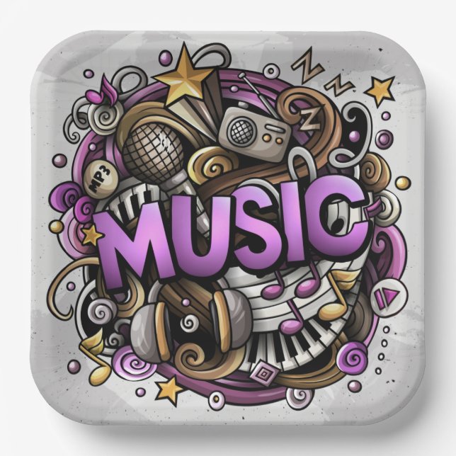 Music Production Event Paper Plate (Front)