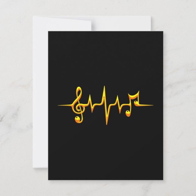 Music Pulse Notes Clef Frequency Wave Sound (Front)