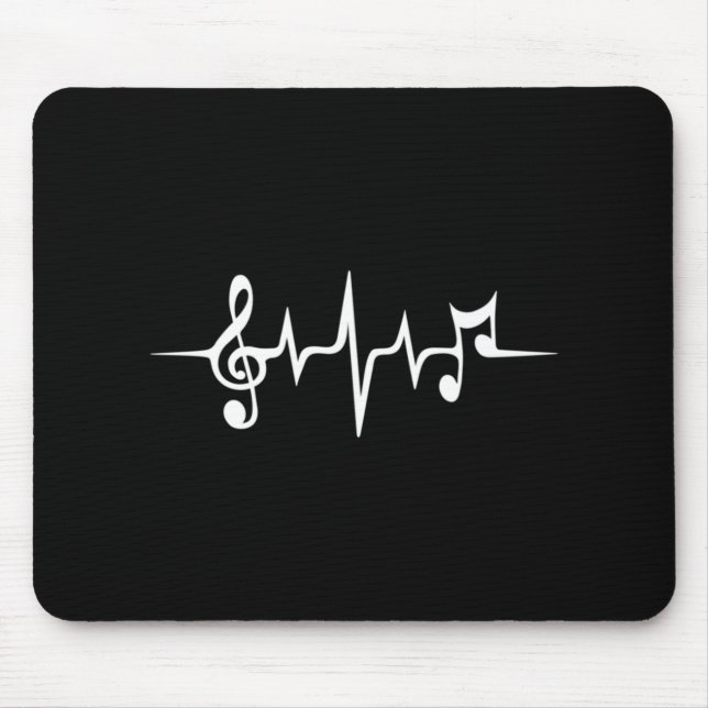 Music Pulse Notes Clef Frequency Wave Sound Mouse Pad (Front)