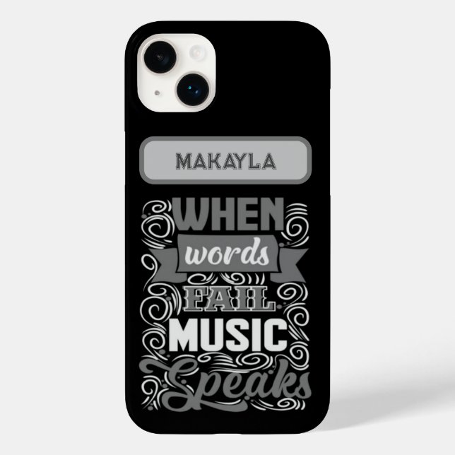 Music Quote Gift Phone / iPad case (Back)