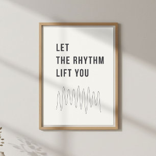 Music Quote Poster. Calm Motivational Decor
